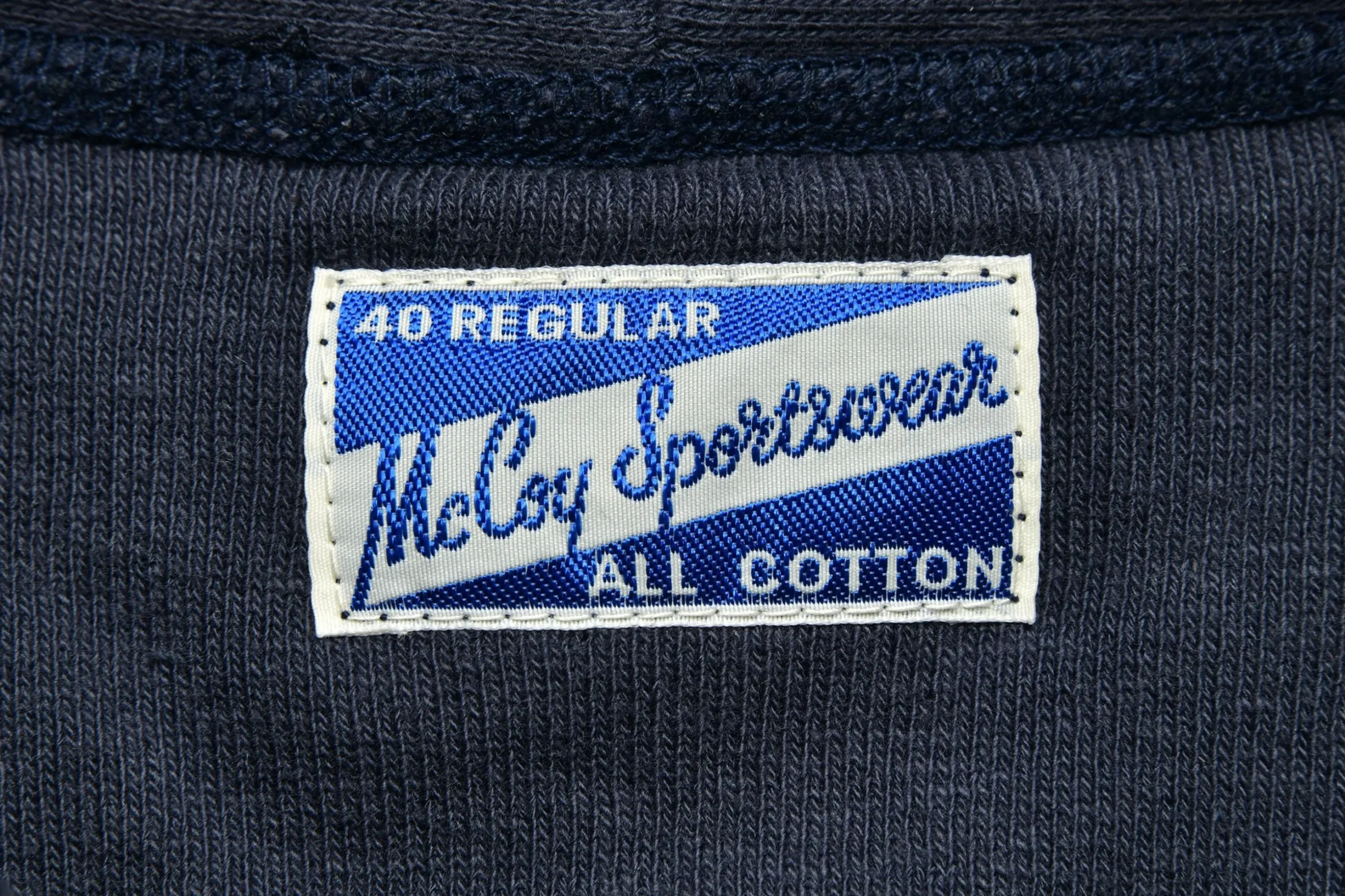 Sweatshirts-Joe McCoy Thermal Sweatshirt (Two-Tone) Navy
