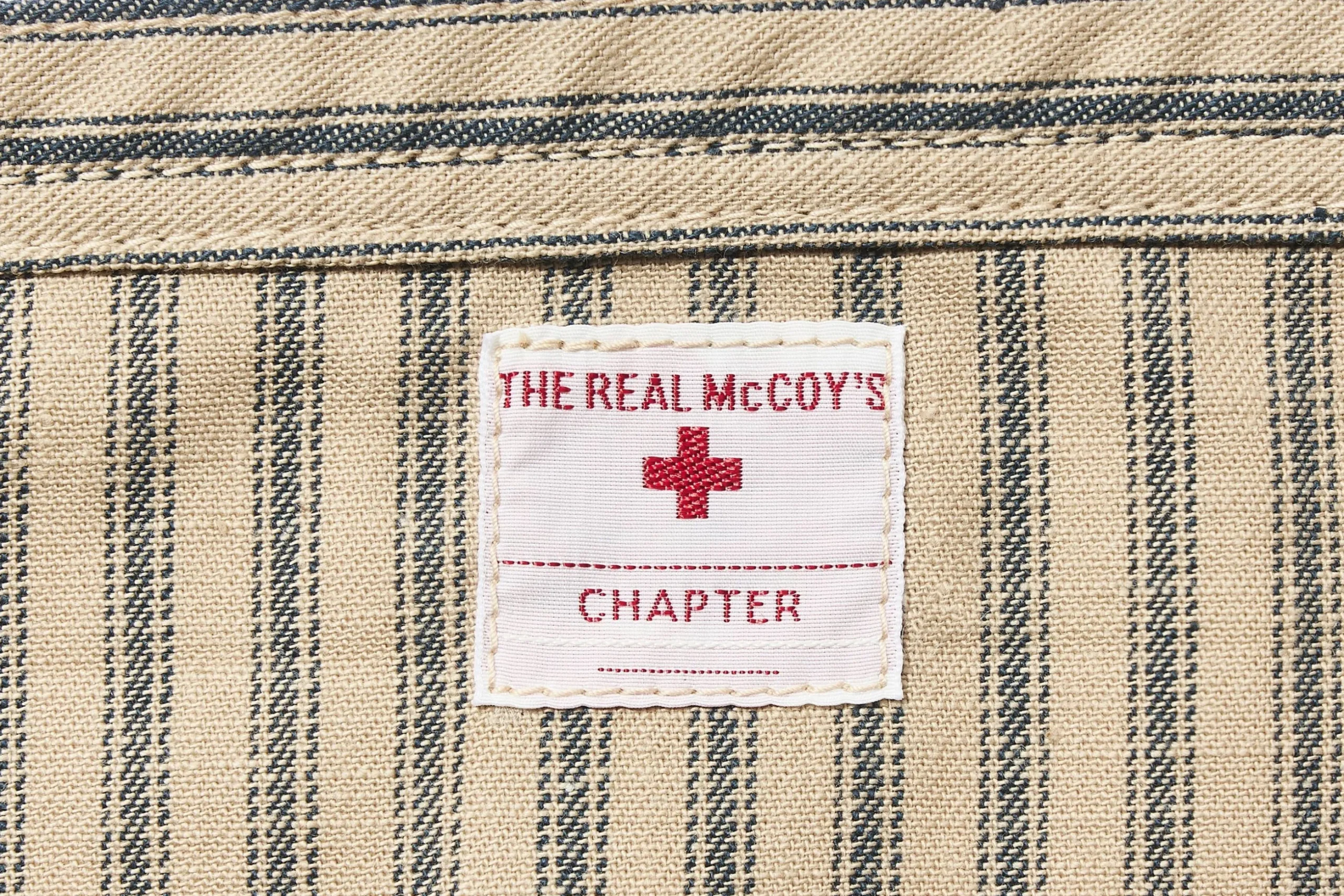 Bags-The Real McCoy's Ticking Stripe Apron Bag 012 Ecru