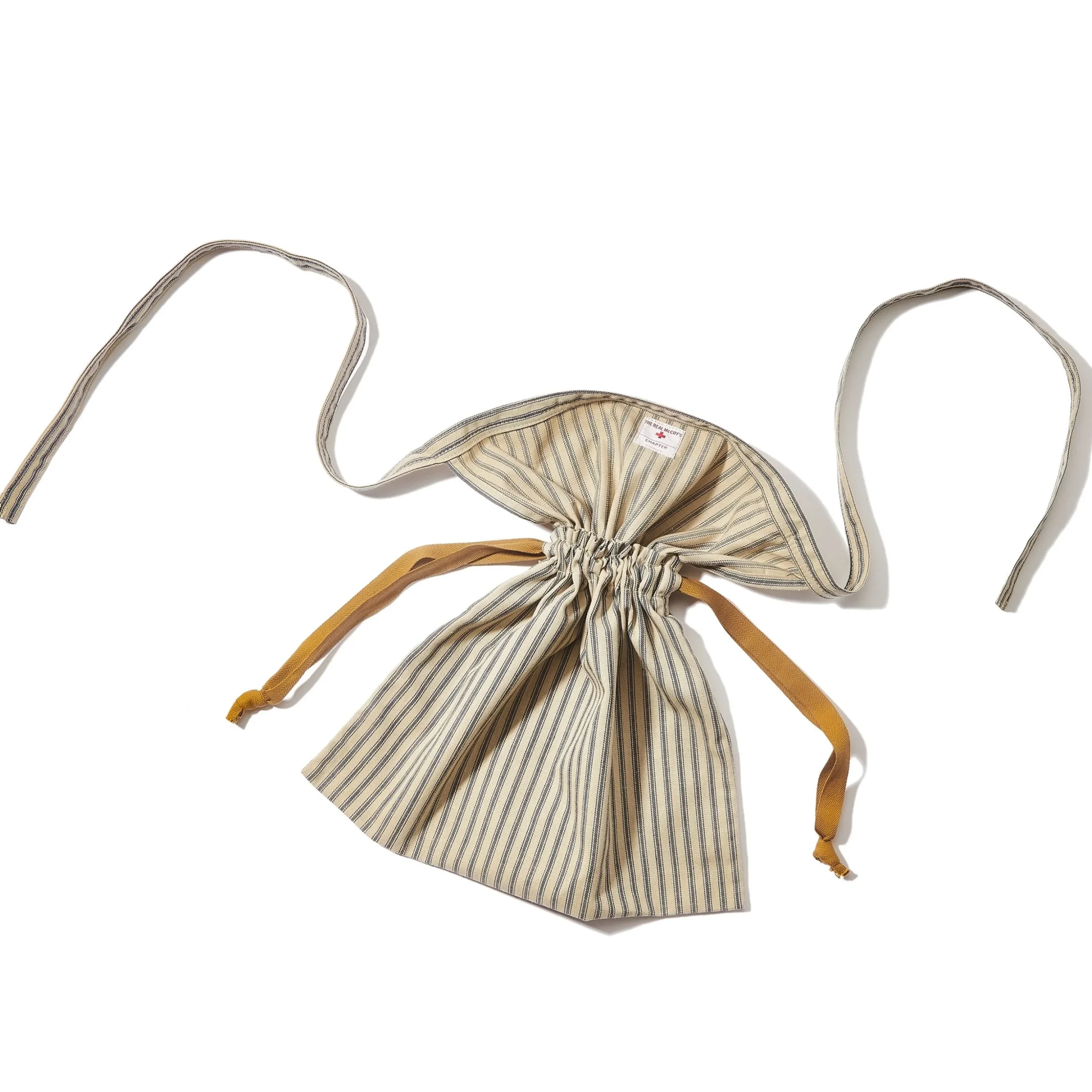 Bags-The Real McCoy's Ticking Stripe Apron Bag 012 Ecru