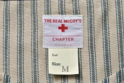 Shirts-The Real McCoy's Ticking Stripe Pajama Shirt 012 Ecru