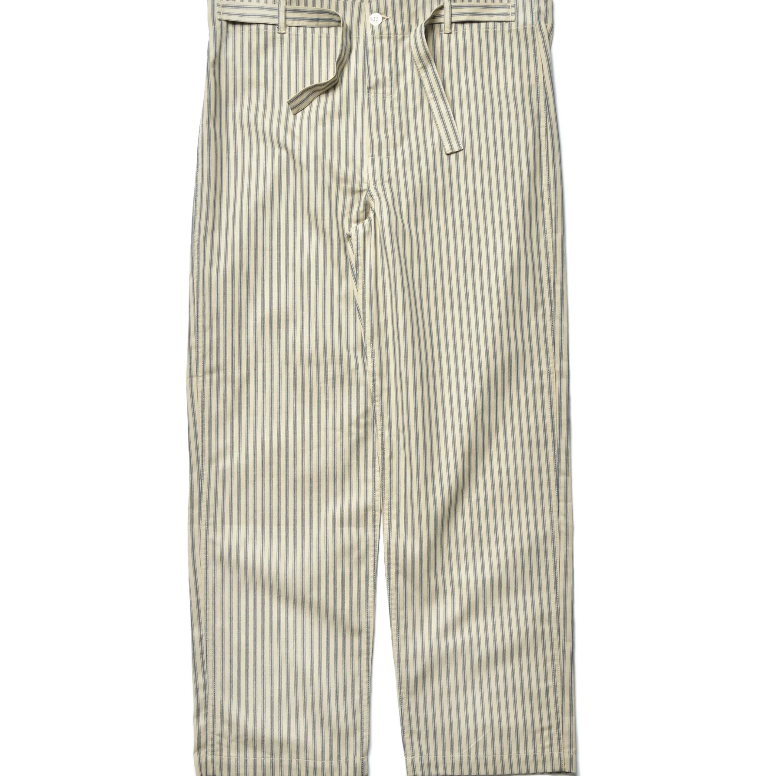 Pants-The Real McCoy's Ticking Stripe Pajama Trousers 012 Ecru