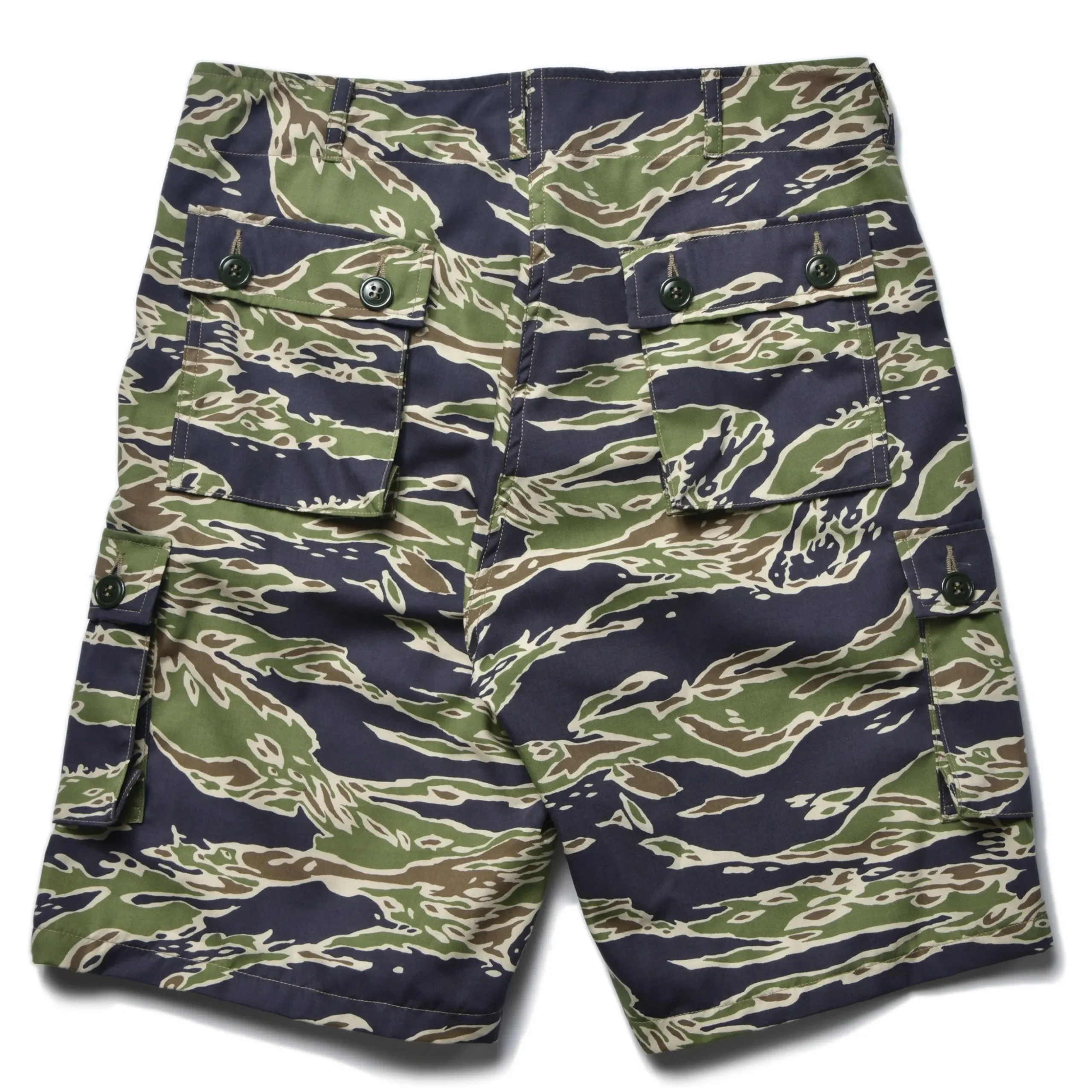 Shorts-The Real McCoy's Tiger Camouflage Civilian Shorts / Late War 160 Green