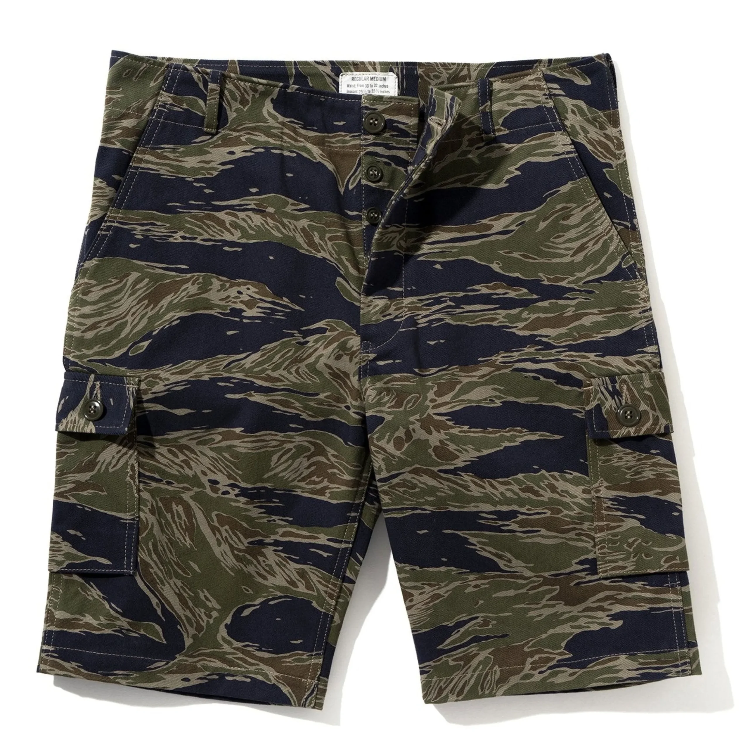 Shorts-The Real McCoy's Tiger Camouflage Shorts / Tadpole Green