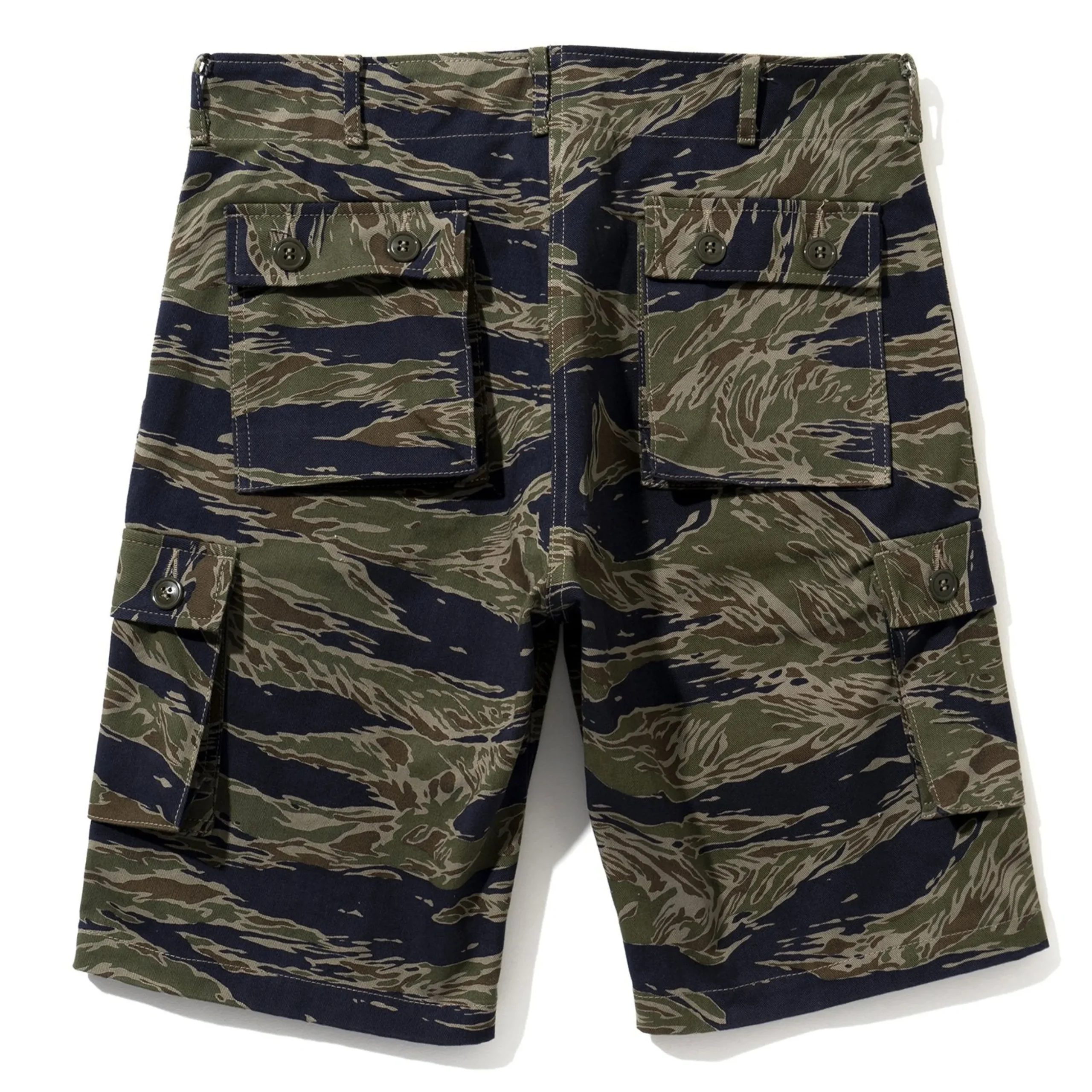 Shorts-The Real McCoy's Tiger Camouflage Shorts / Tadpole Green