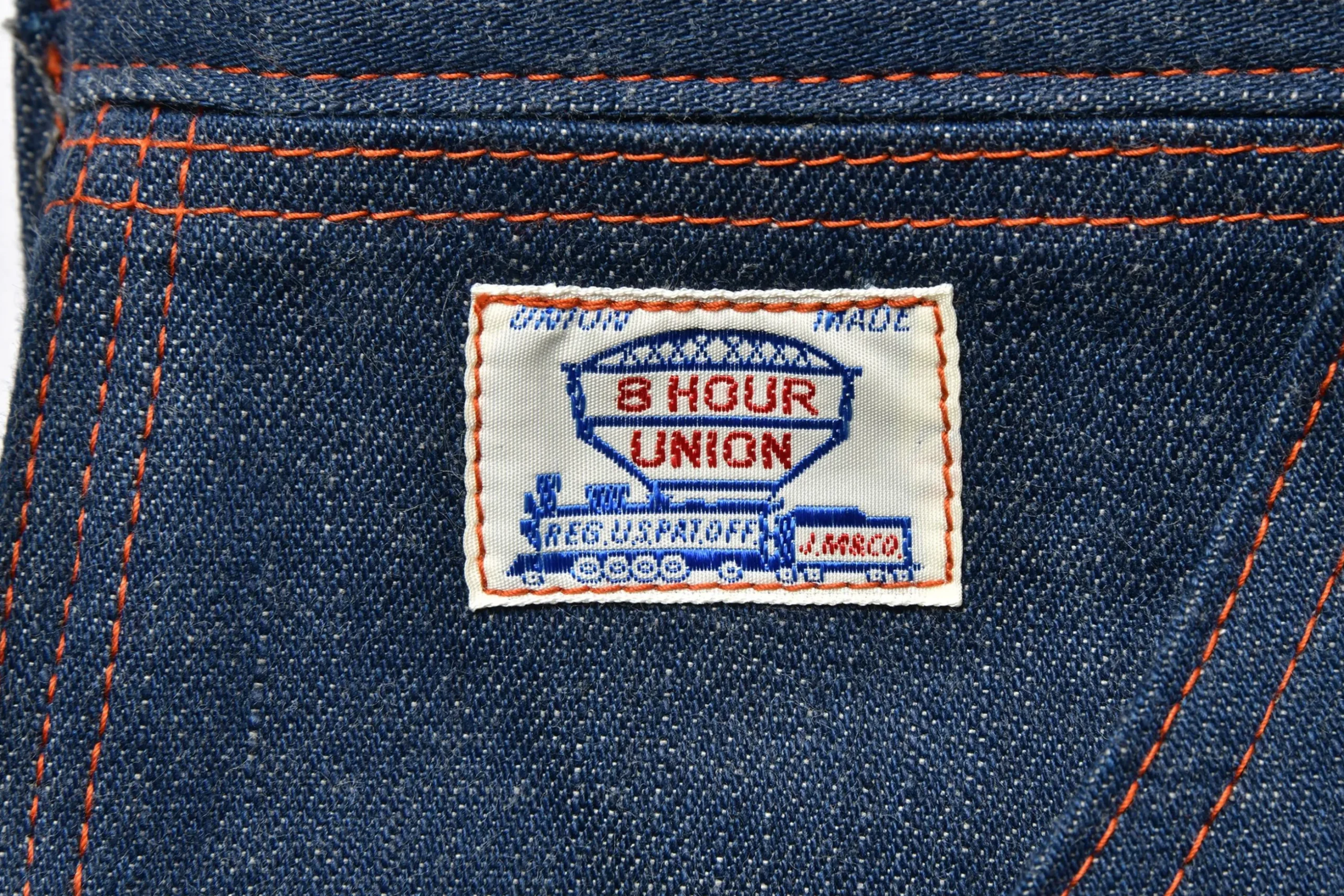 Pants-Joe McCoy Triple-Stitched Denim Work Trousers 141 Indigo