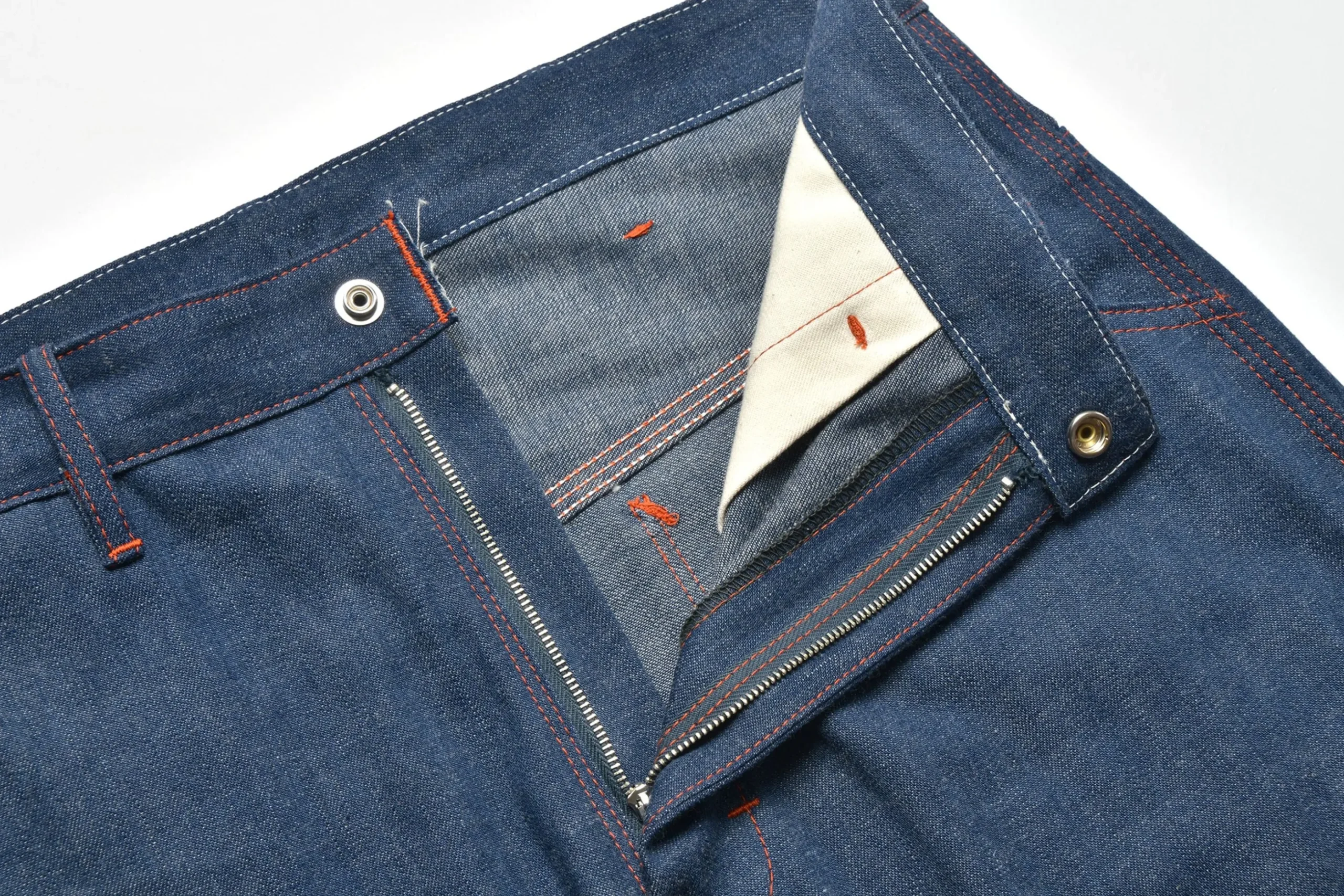 Pants-Joe McCoy Triple-Stitched Denim Work Trousers 141 Indigo