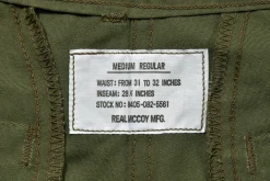 Pants-The Real McCoy's Trousers, Man'S, Combat, Tropical (Model 220) 150 Olive