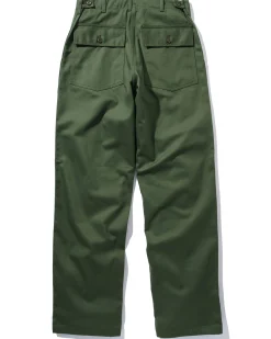 Pants-The Real McCoy's Trousers, Men'S Cotton Sateen Olive