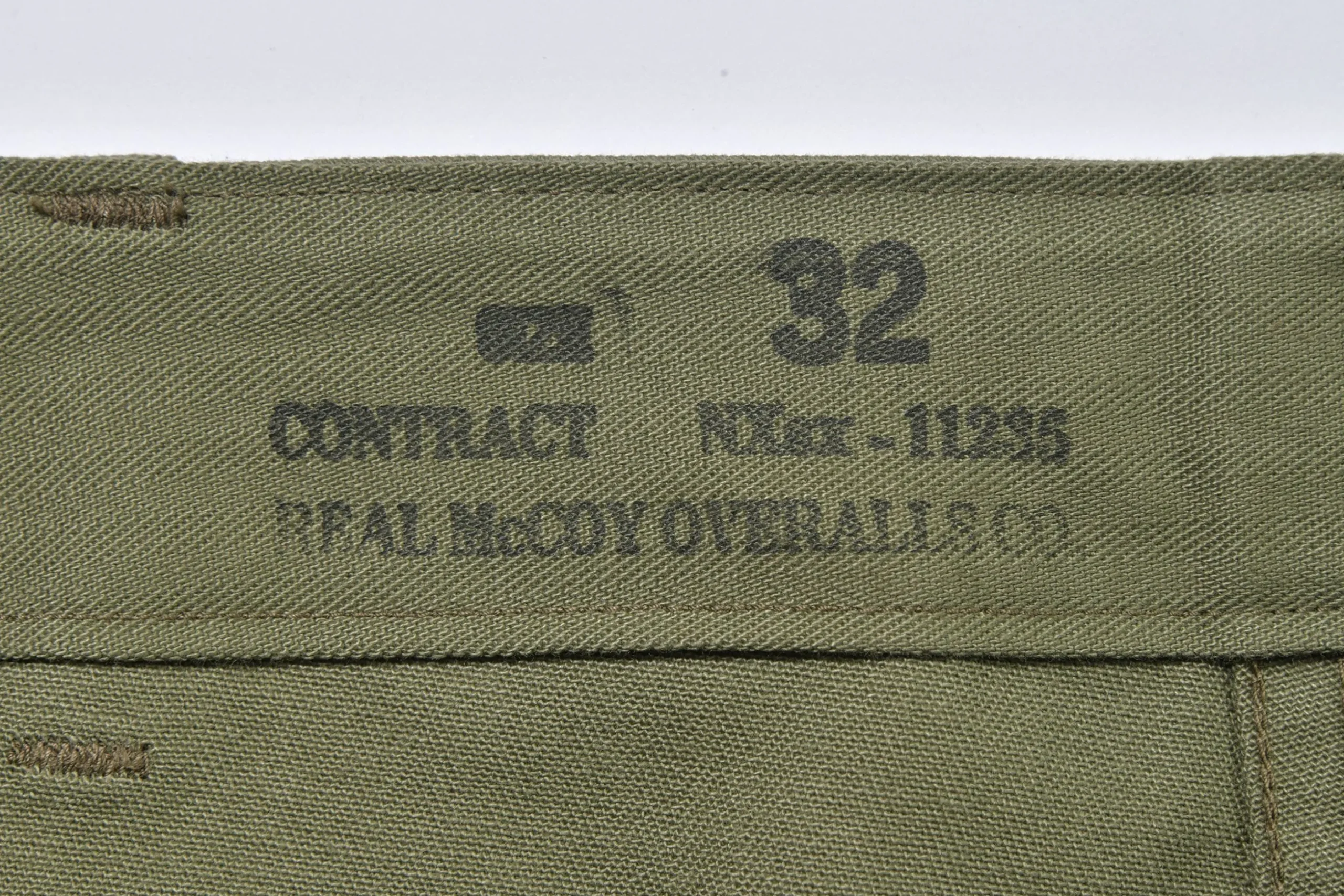 Pants-The Real McCoy's Trousers, Utility N-3 Olive