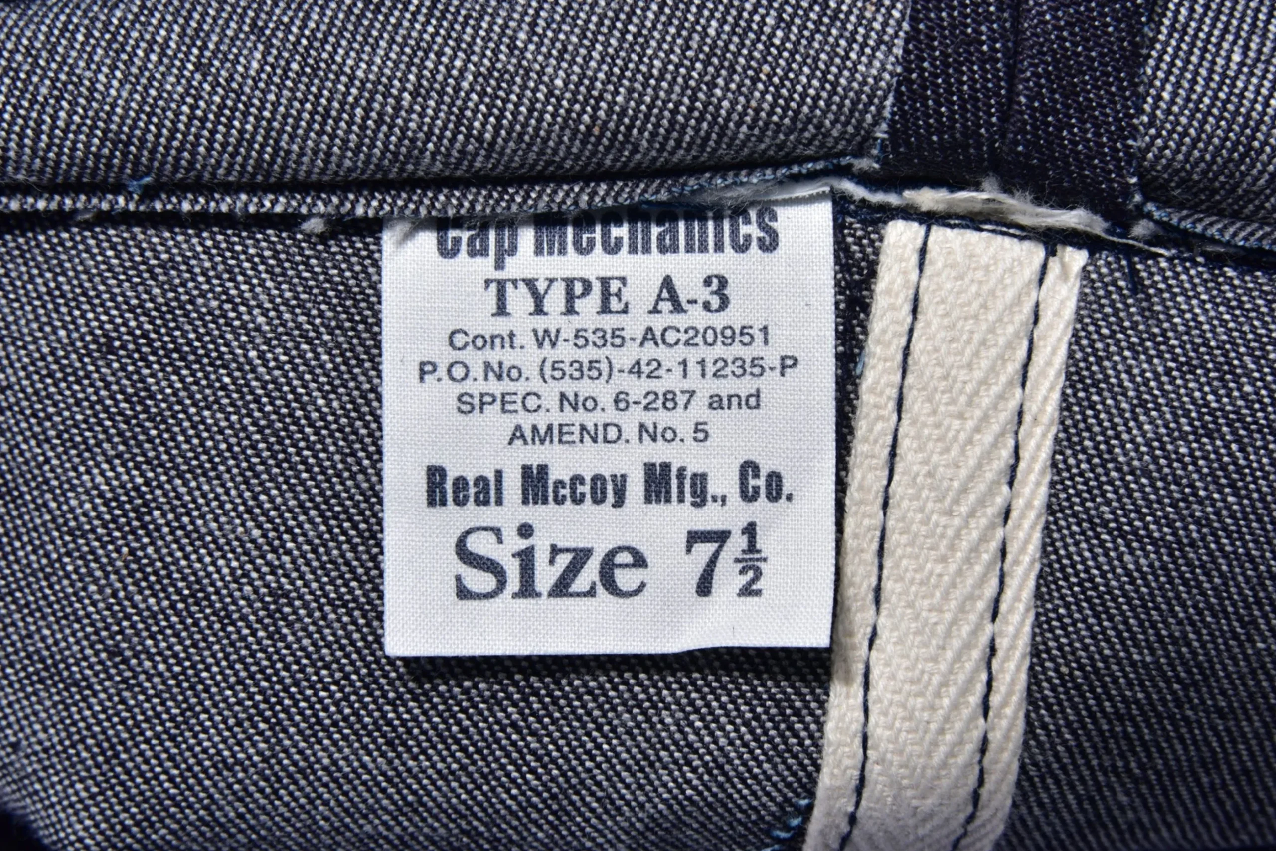 Hats-The Real McCoy's Type A-3 Cap / Decal 141 Navy