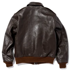 Leather-The Real McCoy's Type A-2 Rough Wear Clothing Co. 051 Seal Brown