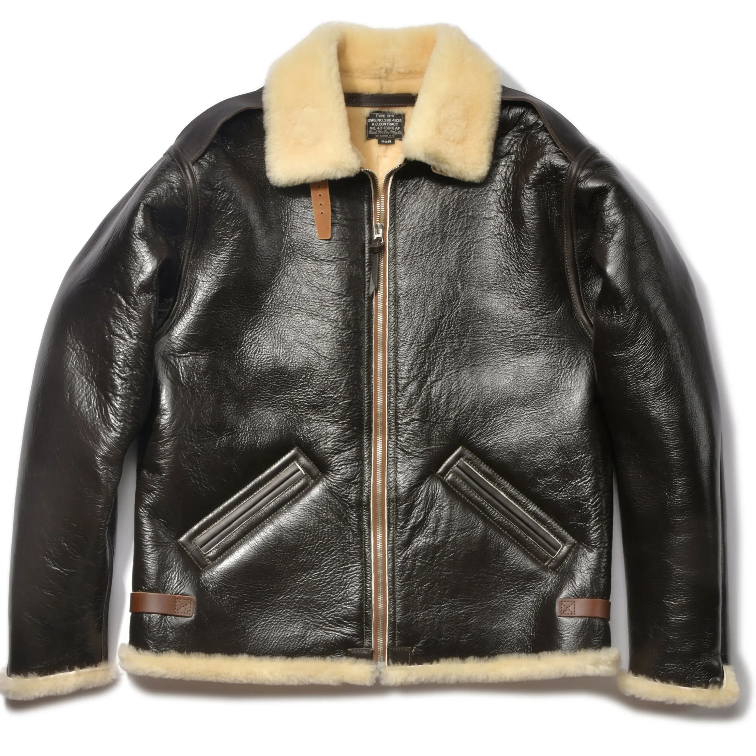 Leather-The Real McCoy's Type B-6 Real Mccoy Mfg.Co 051 Seal Brown