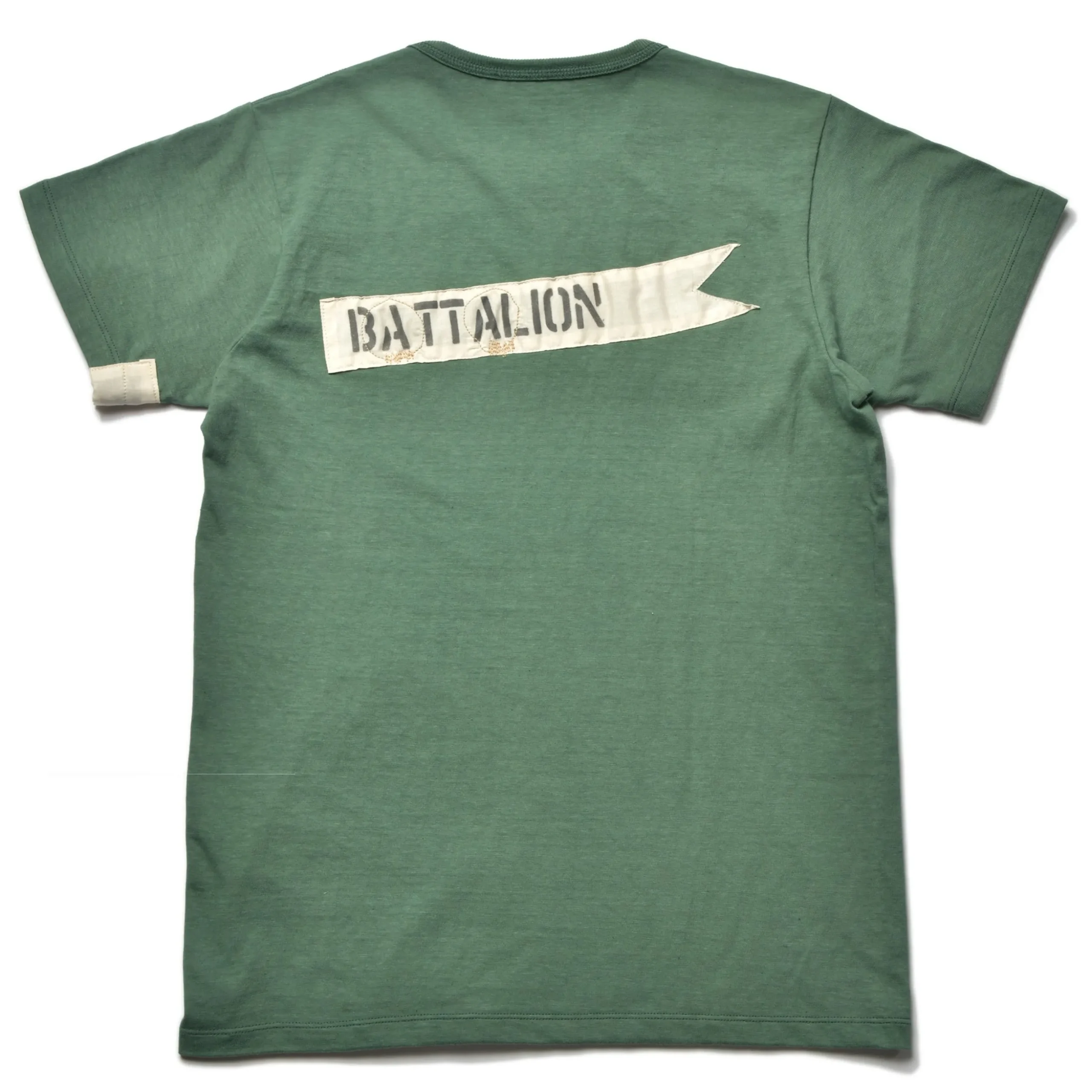 T-Shirts-The Real McCoy's Undershirts, Cotton, Summer / Combat Battalion 160 Green