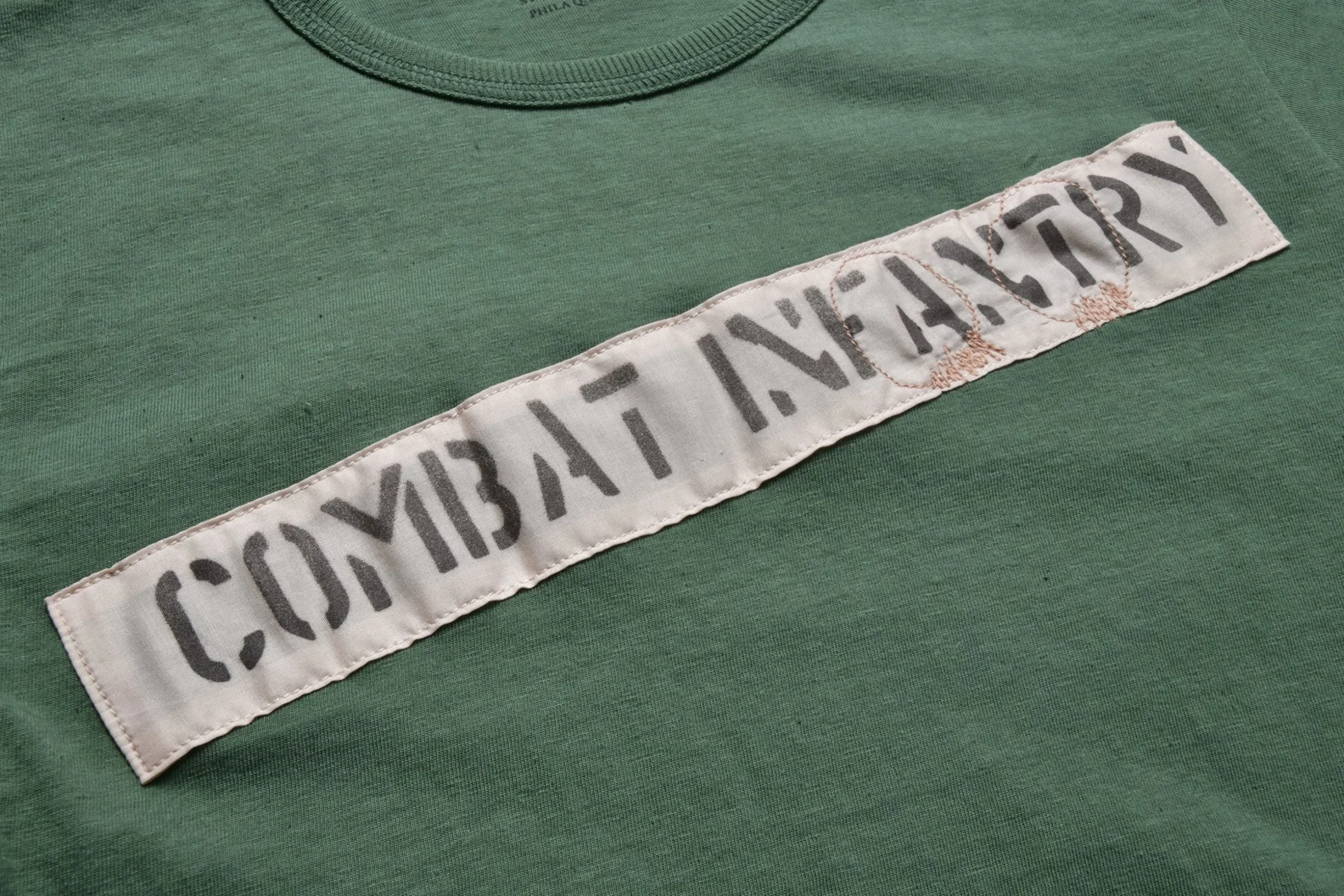 T-Shirts-The Real McCoy's Undershirts, Cotton, Summer / Combat Battalion 160 Green