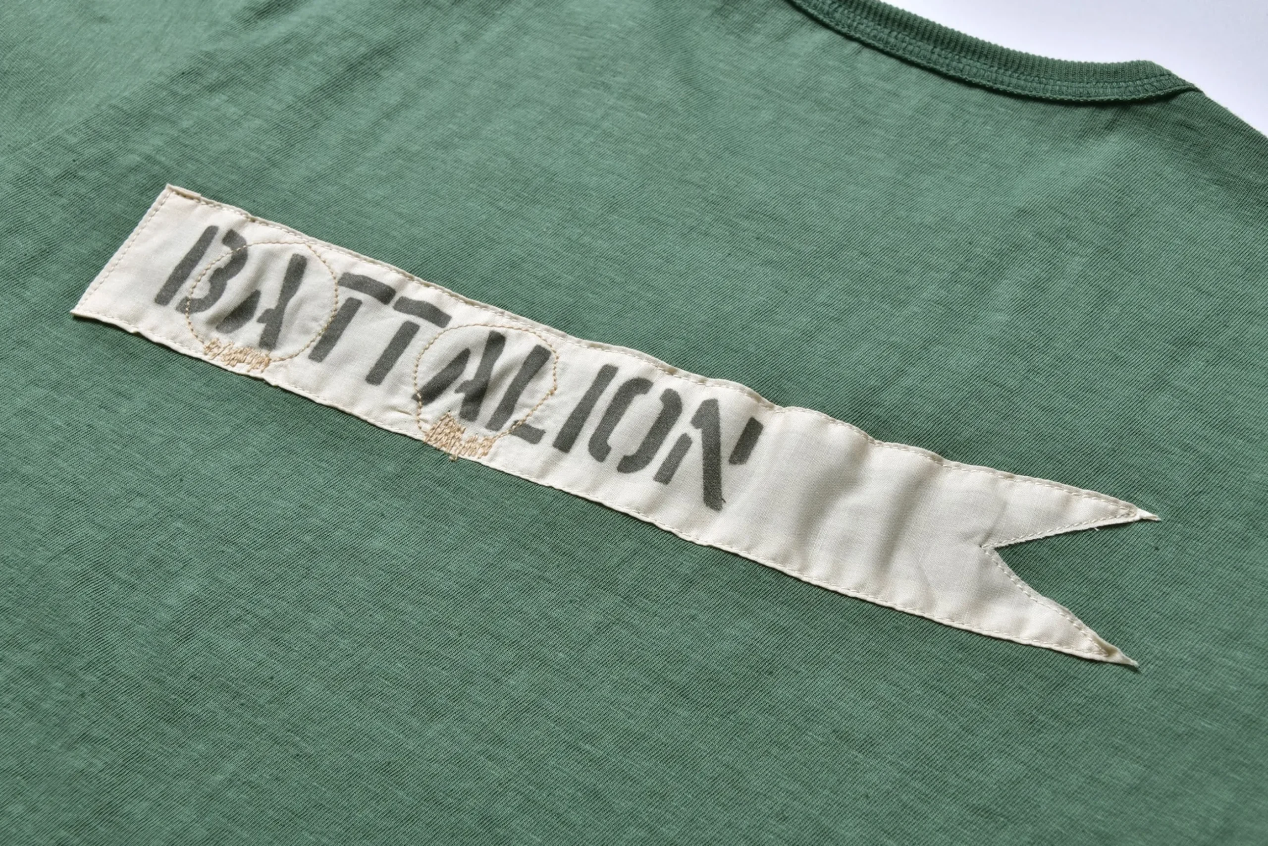 T-Shirts-The Real McCoy's Undershirts, Cotton, Summer / Combat Battalion 160 Green