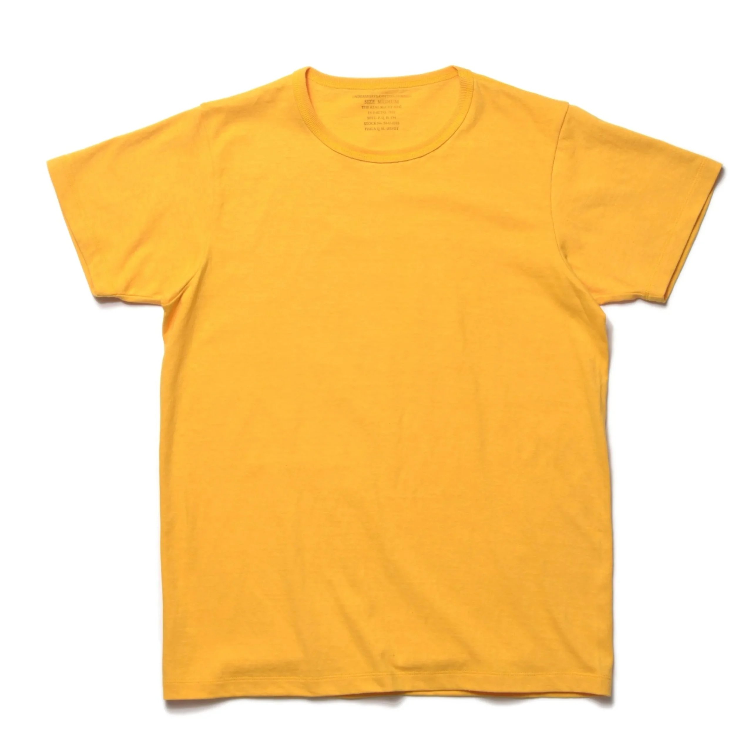T-Shirts-The Real McCoy's Undershirts, Cotton, Summer 60 Yellow