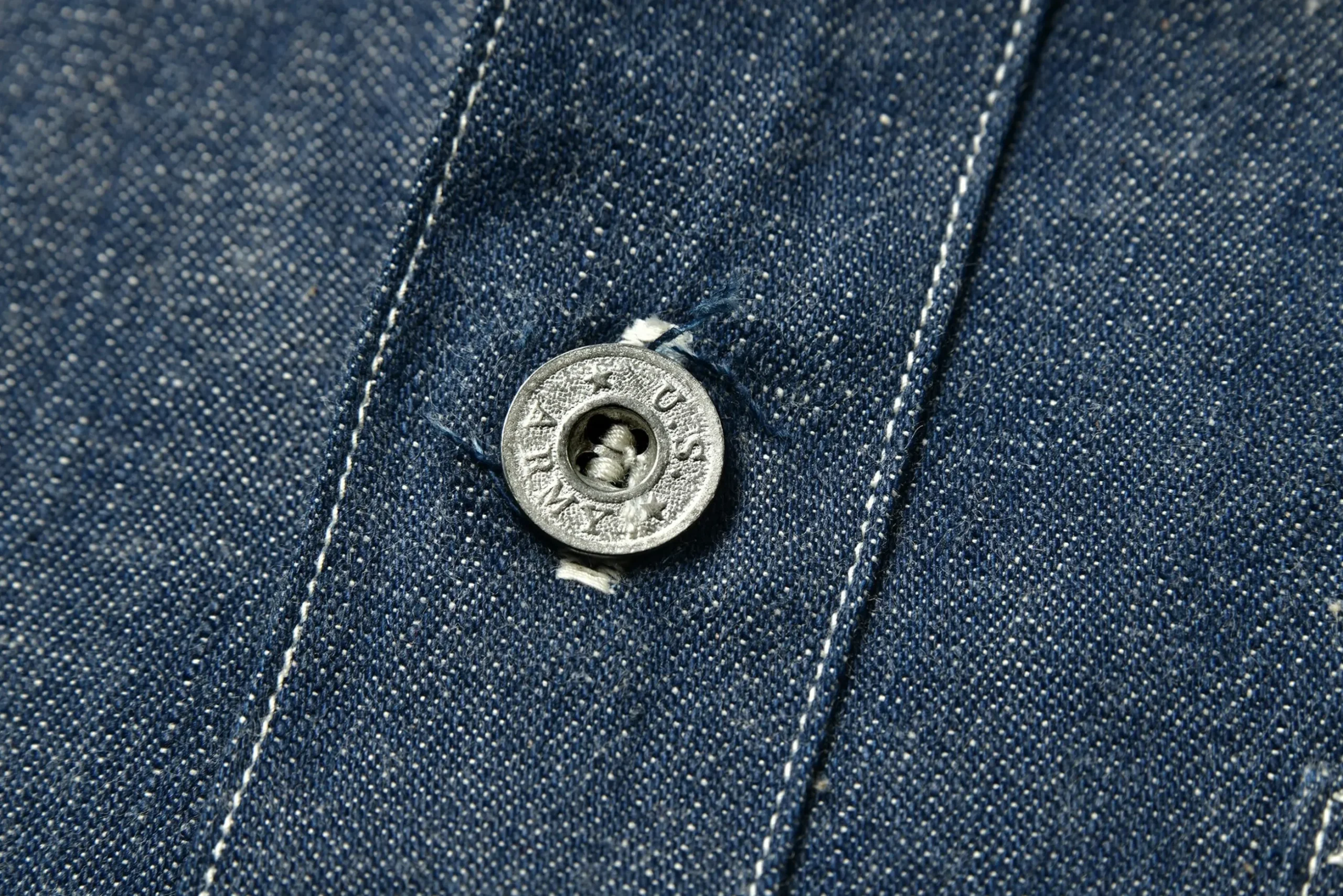 Military-The Real McCoy's Uniform, Work, Blue Denim 141 Indigo
