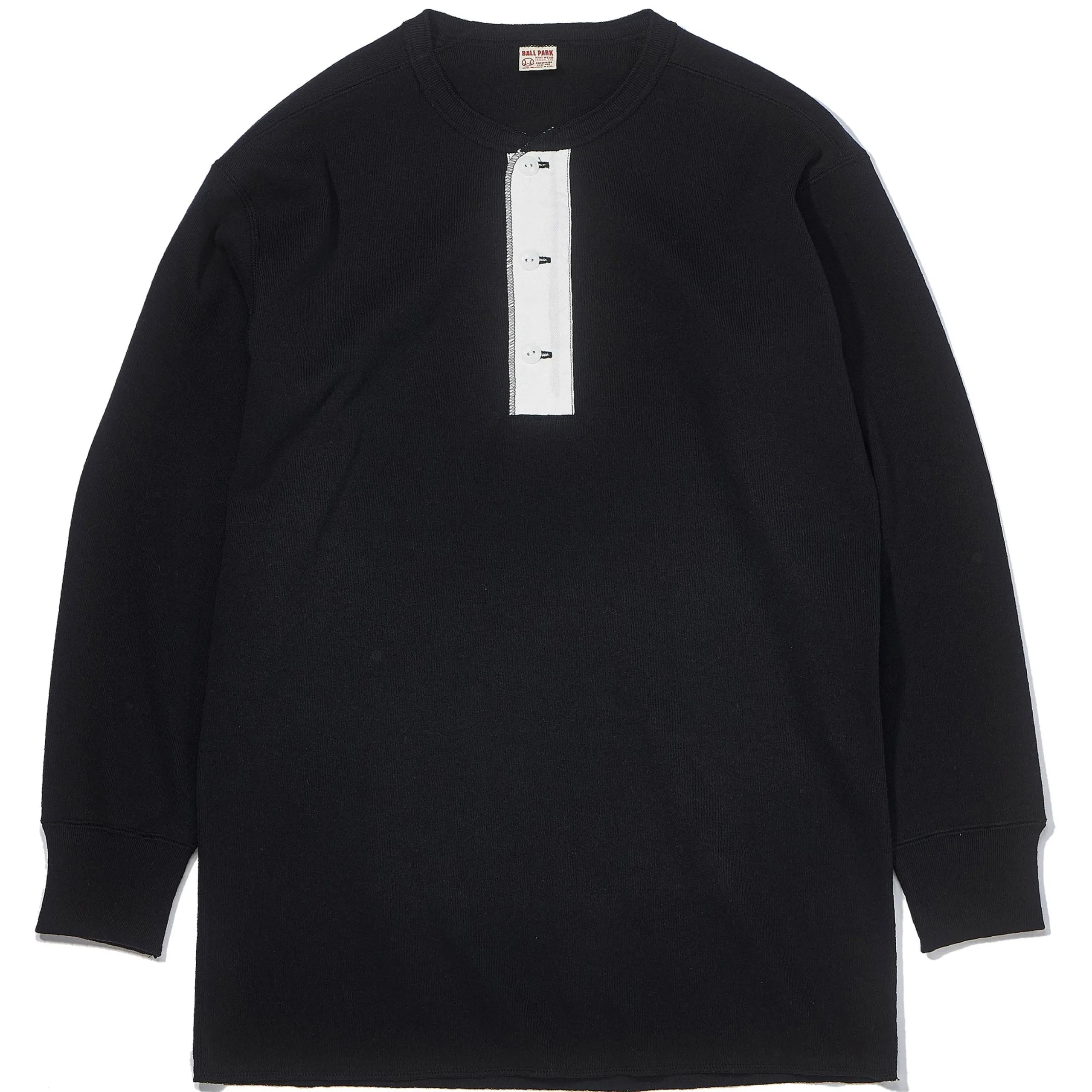 Thermal Shirts-Joe McCoy Union Henley Undershirt L/S Black