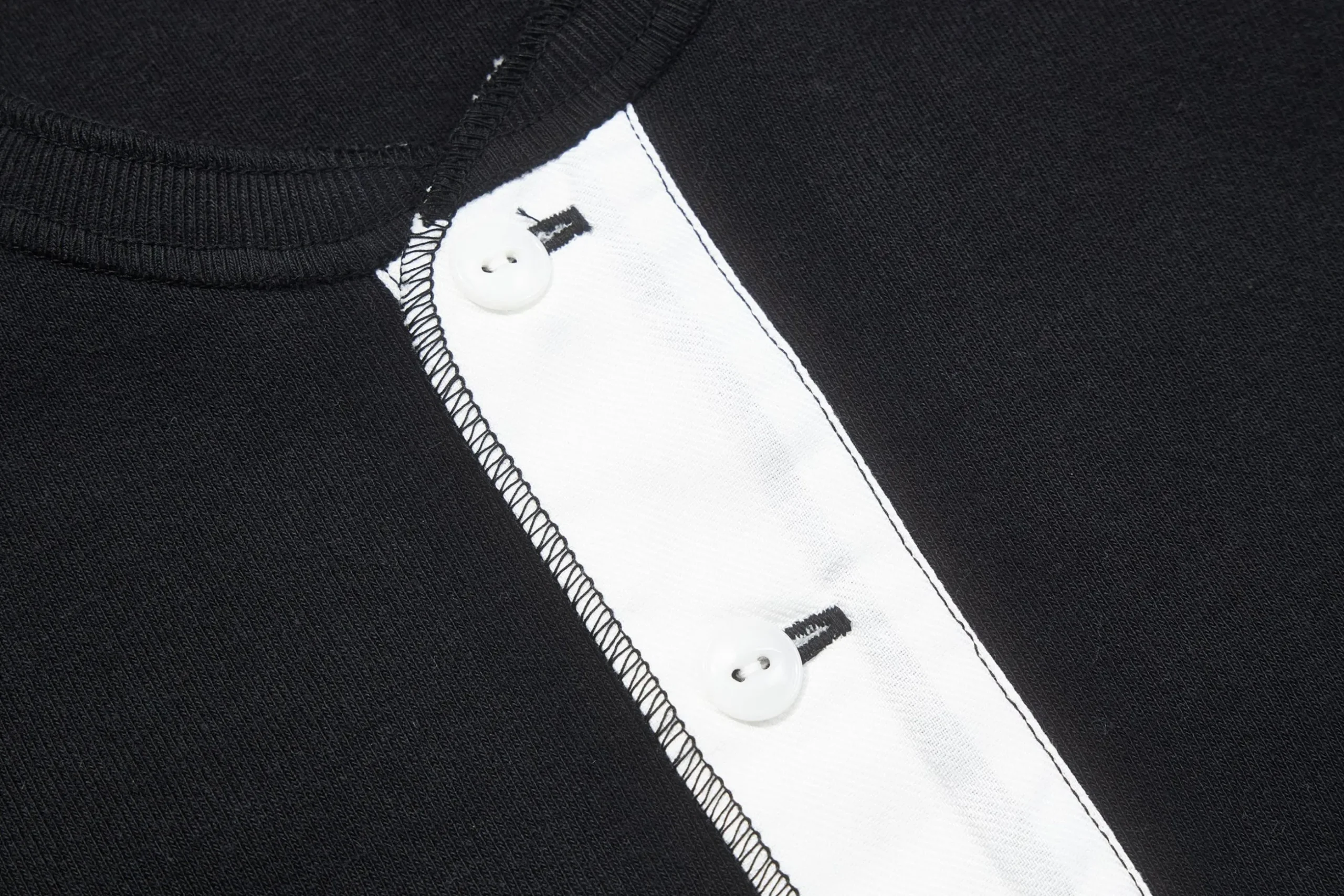 Thermal Shirts-Joe McCoy Union Henley Undershirt L/S Black