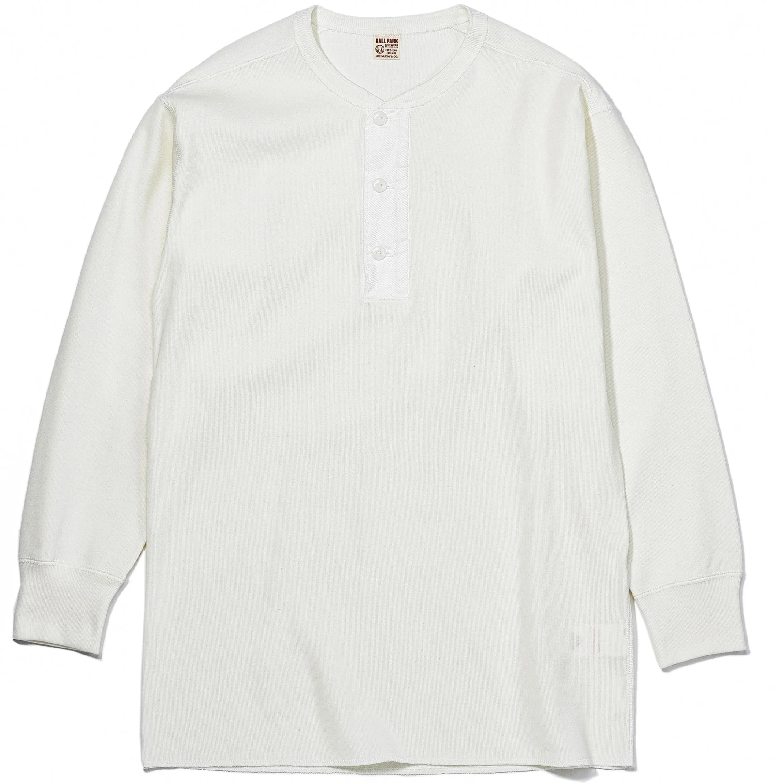 Thermal Shirts-Joe McCoy Union Henley Undershirt L/S White