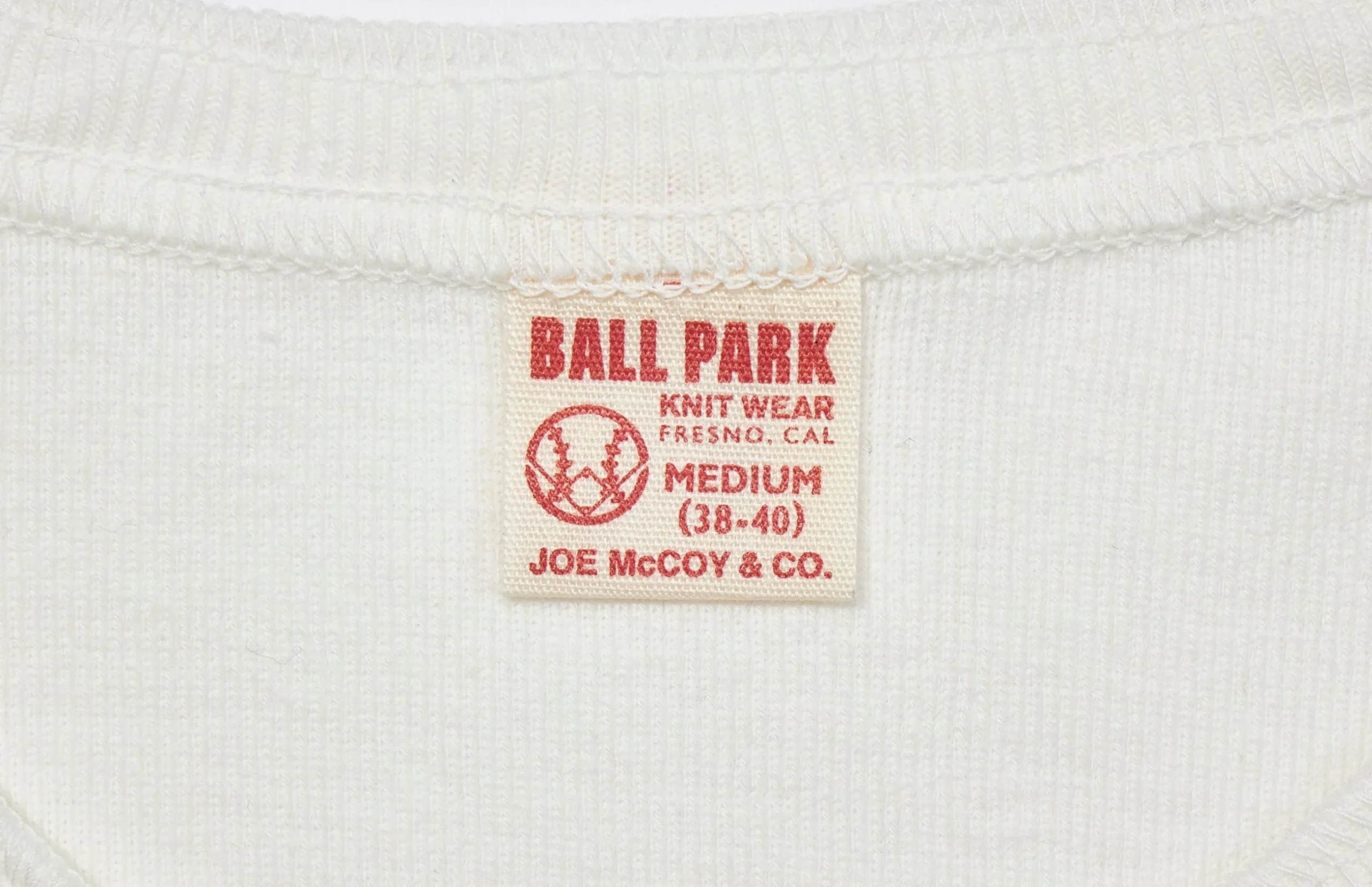 Thermal Shirts-Joe McCoy Union Henley Undershirt L/S White