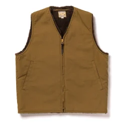 Vests-The Real McCoy's Usn Alpaca Vest Khaki