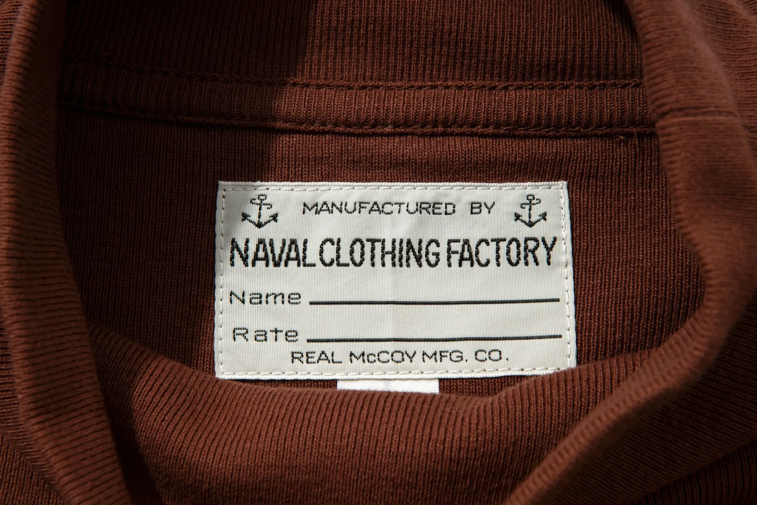 Thermal Shirts-The Real McCoy's U.S.N. Flight Deck Jersey Brown