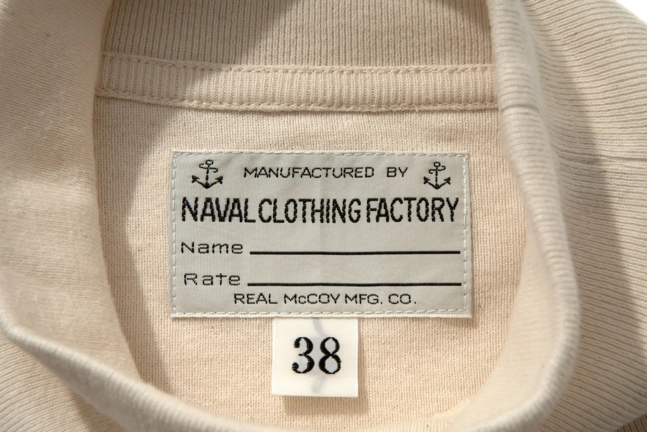 Thermal Shirts-The Real McCoy's U.S.N. Flight Deck Jersey White