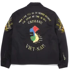 Military-The Real McCoy's Viet-Nam Jacket / Cam-Ranh 030 Black