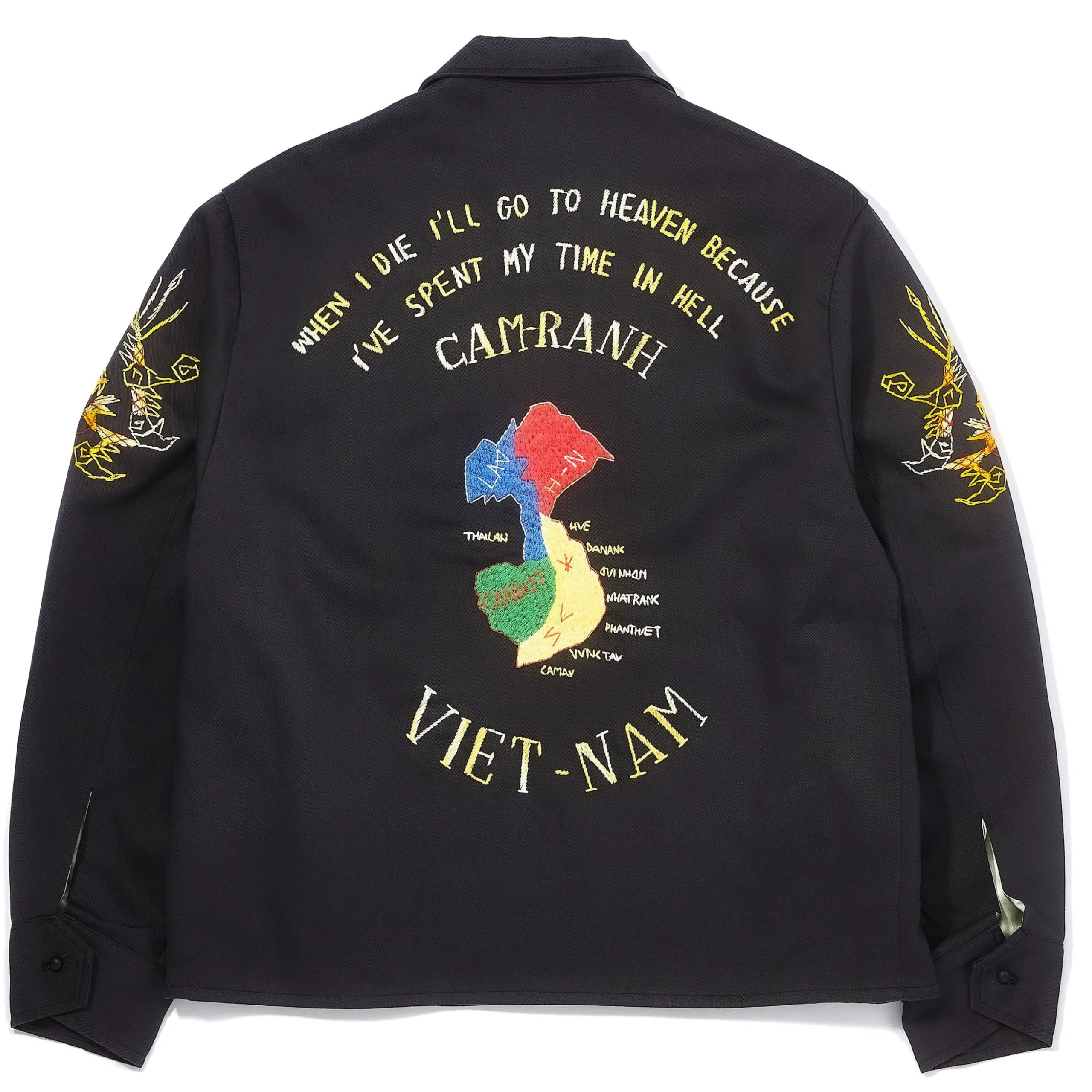 Military-The Real McCoy's Viet-Nam Jacket / Cam-Ranh 030 Black