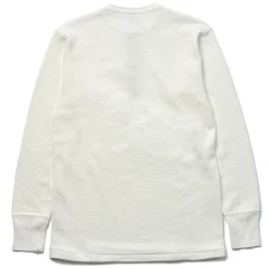 Thermal Shirts-Joe McCoy Western Cardigan Stitch Henley Shirt 010 White