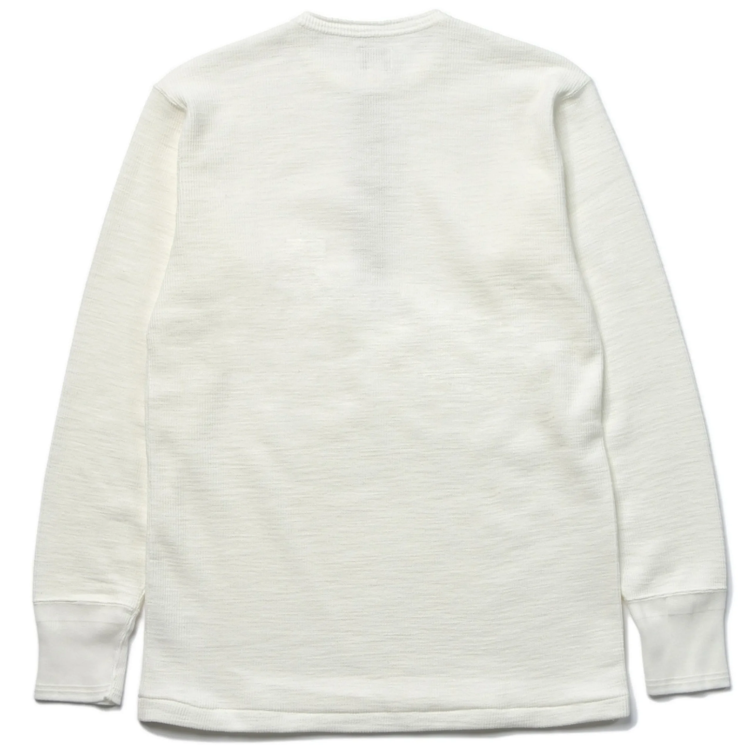 Thermal Shirts-Joe McCoy Western Cardigan Stitch Henley Shirt 010 White