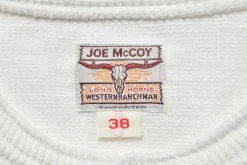 Thermal Shirts-Joe McCoy Western Cardigan Stitch Henley Shirt 010 White