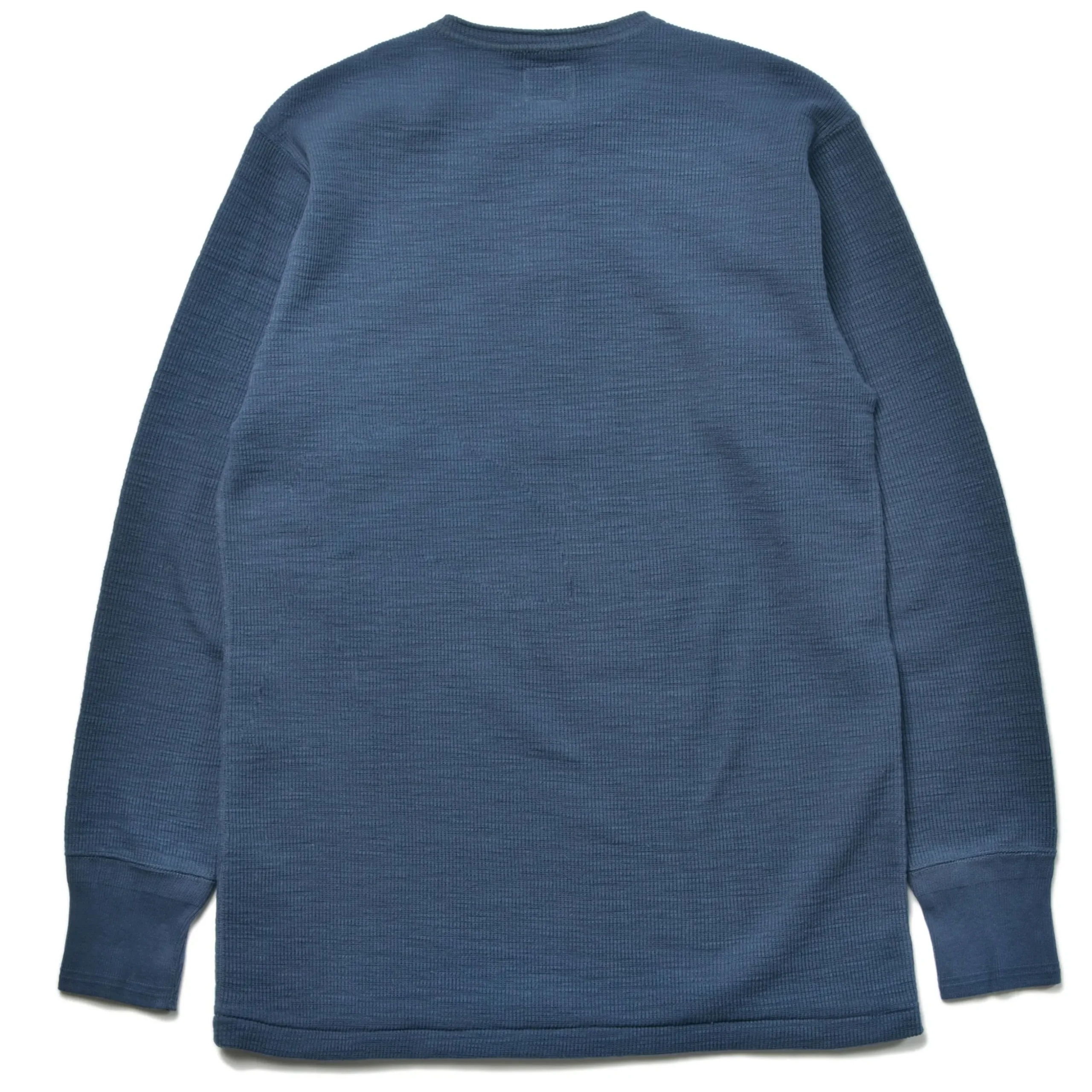 Thermal Shirts-Joe McCoy Western Cardigan Stitch Henley Shirt 125 Cobalt