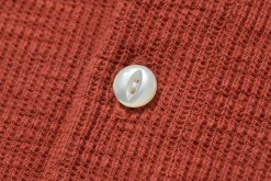 Thermal Shirts-Joe McCoy Western Cardigan Stitch Henley Shirt 093 Brick Red