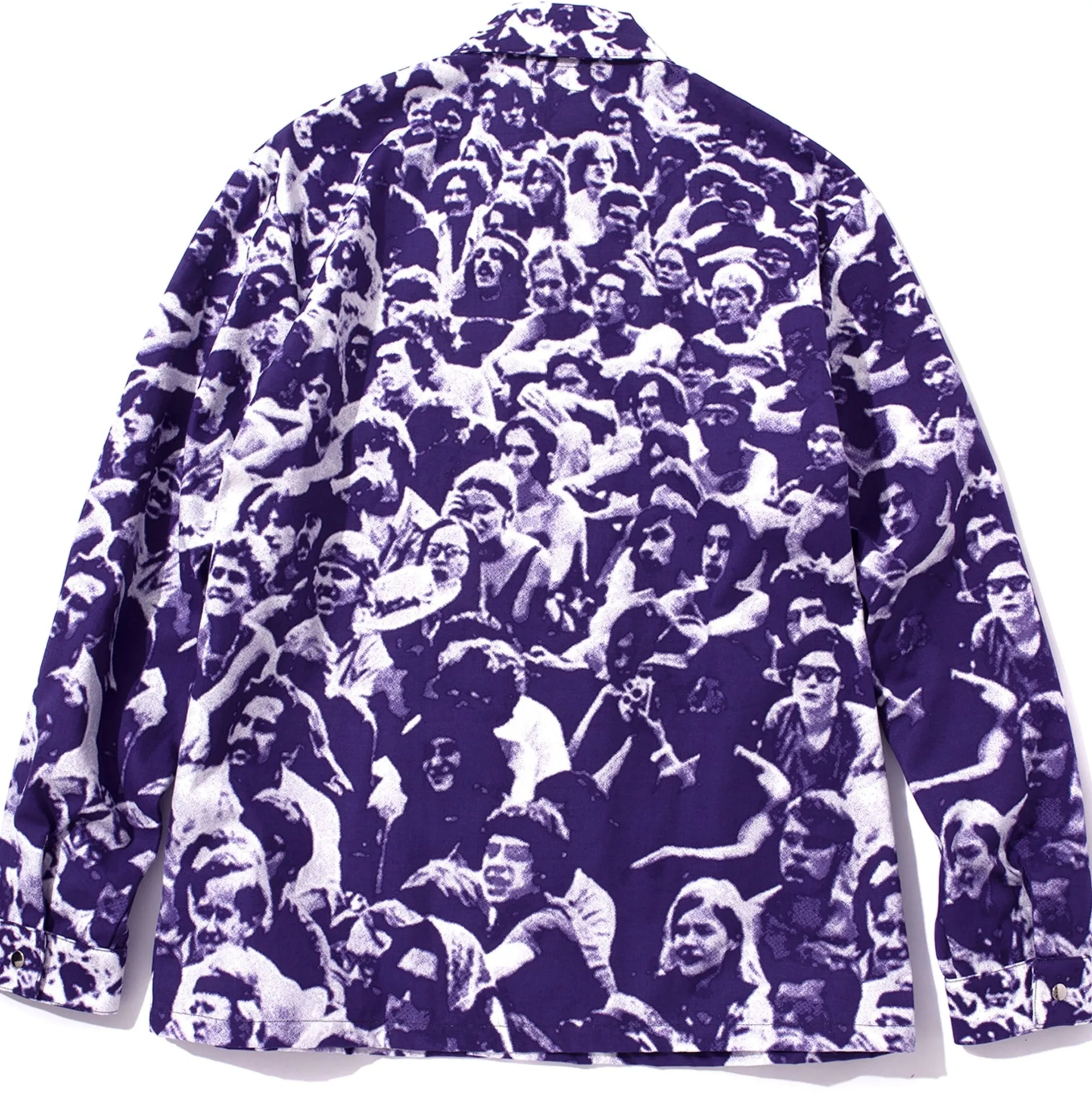 Shirts-Joe McCoy Woodstock Print Shirt Purple