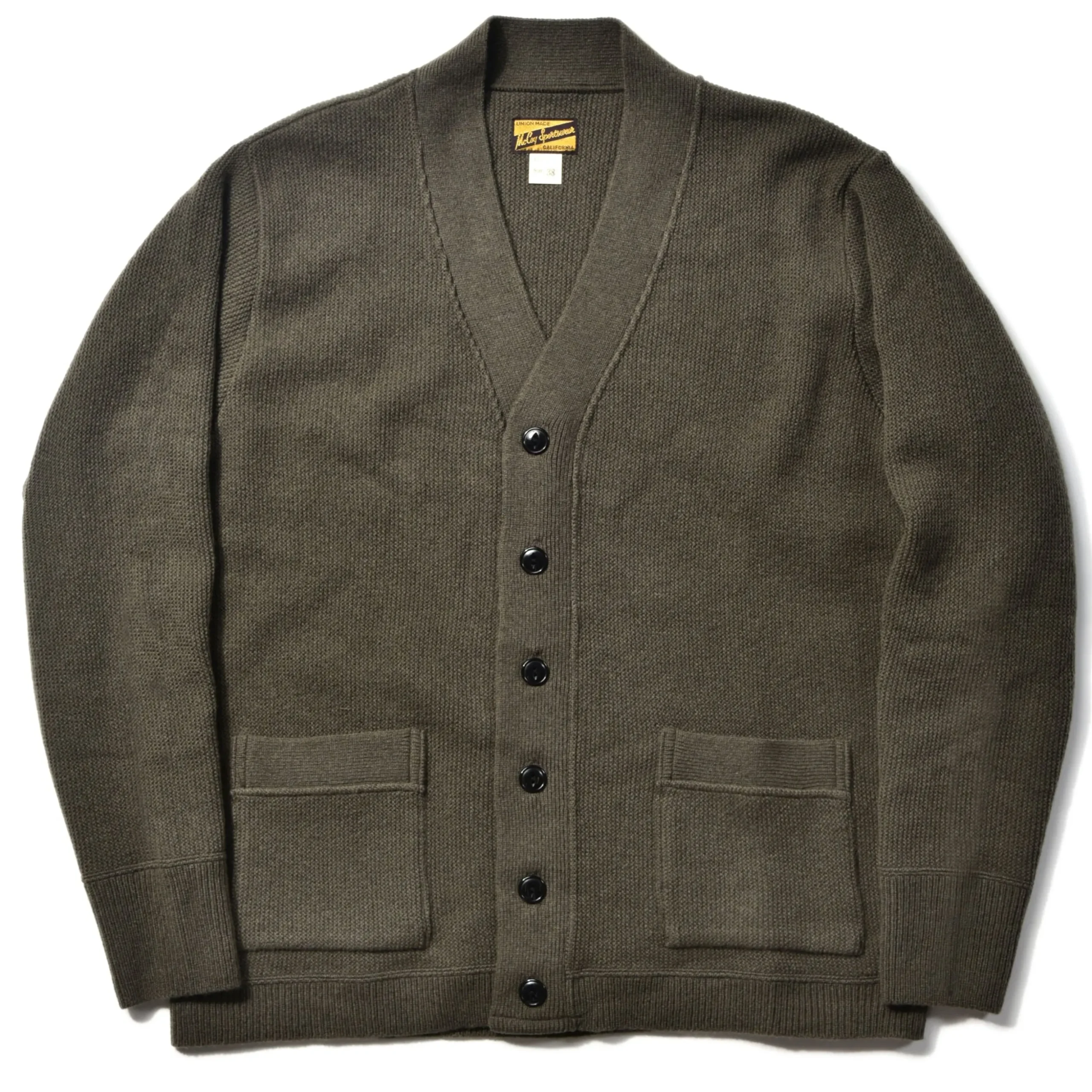 Knitwear-Joe McCoy Wool Cashmere Cardigan Olive