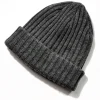 Hats-Joe McCoy Wool Cashmere Knit Cap Snow Gray