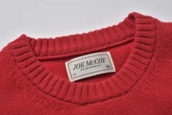 Knitwear-Joe McCoy Wool Crewneck Sweater Red
