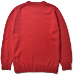 Knitwear-Joe McCoy Wool Crewneck Sweater Red