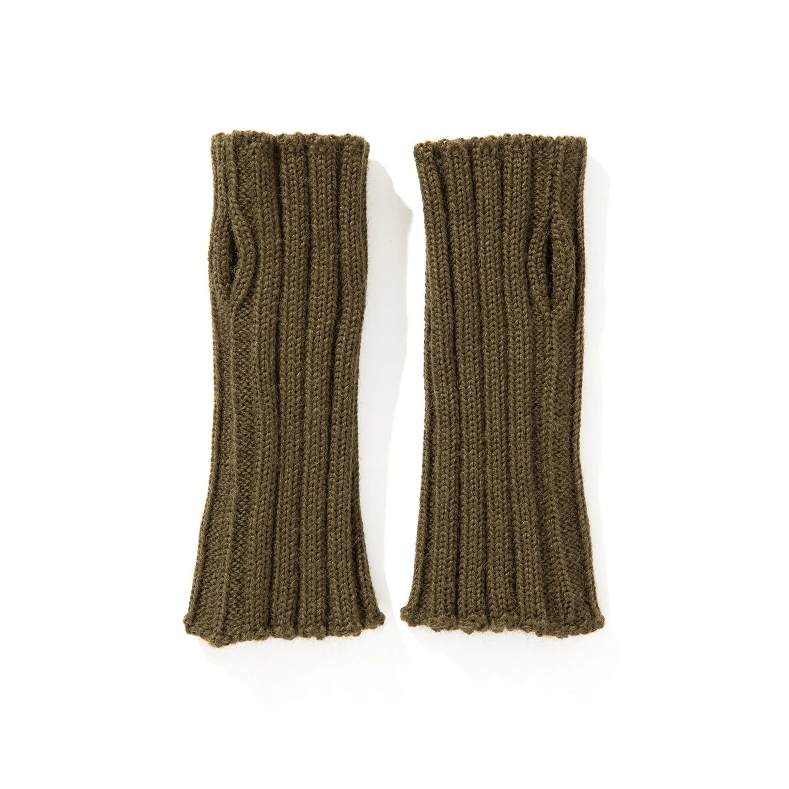 Gloves-The Real McCoy's Wool, Wristlet 150 Olive