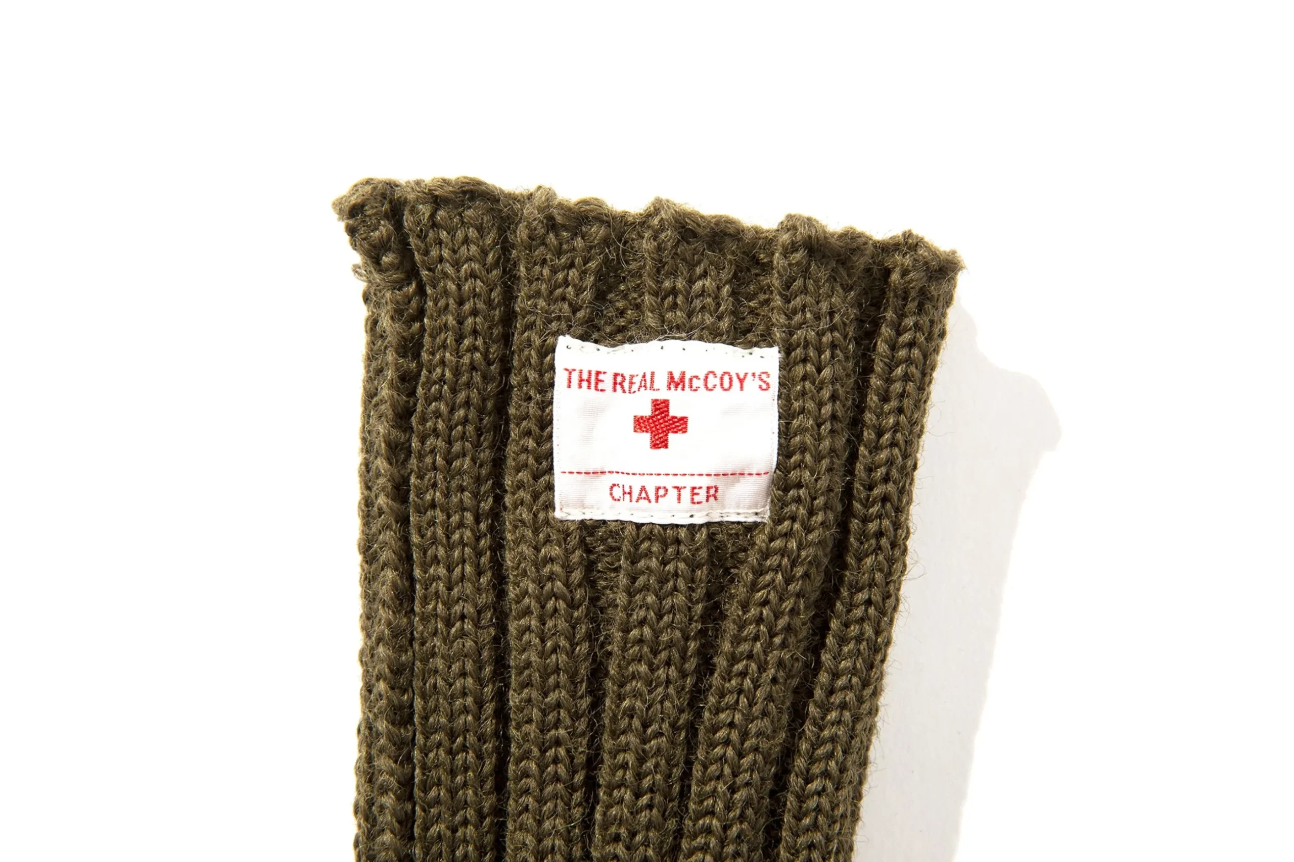 Gloves-The Real McCoy's Wool, Wristlet 150 Olive