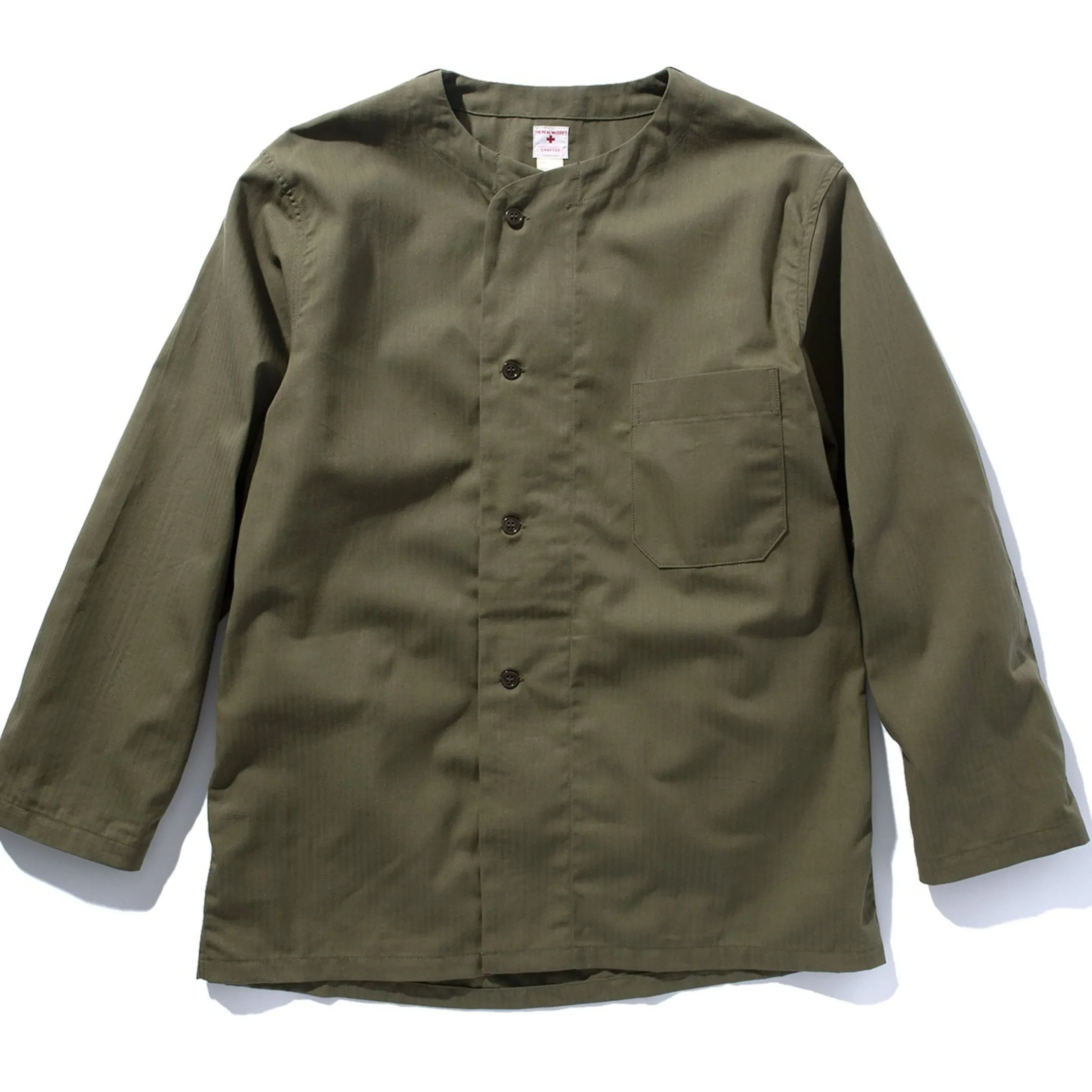 Shirts-The Real McCoy's Ww2 Hbt Pajama Shirt Olive